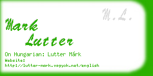 mark lutter business card